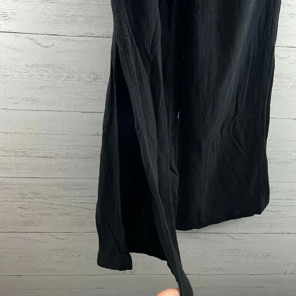 Aerie Black Medium Lightweight Split Hem Pull On Pants Size M - Picture 4 of 6